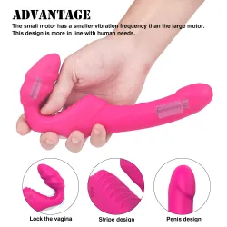 Vibratore Strapon Love Gun fucsia 21,8 cm Vibratore Strapon Love Gun fucsia 21,8 cm