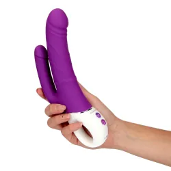 Vibratore doppia stimolazione viola 23,5 cm Vibratore doppia stimolazione viola 23,5 cm