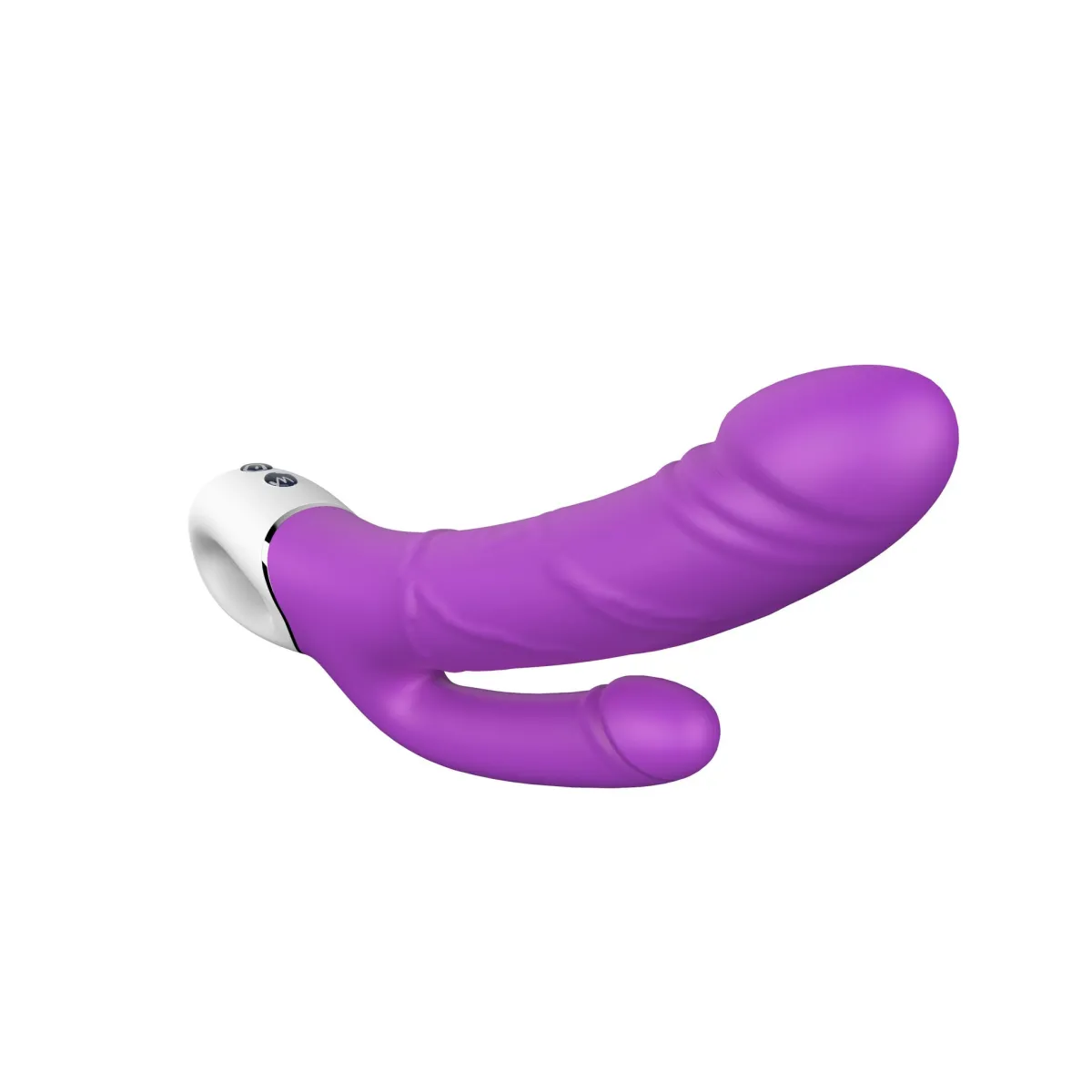 Vibratore doppia stimolazione viola 23,5 cm Vibratore doppia stimolazione viola 23,5 cm