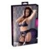 Completo sexy 3 pz nero viola Cottelli Completo sexy 3 pz nero viola Cottelli