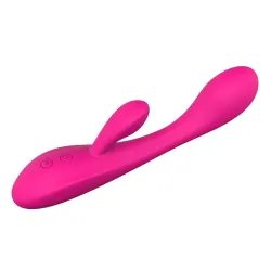 Vibratore rabbit con stimola clitoride fucsia Vibratore rabbit con stimola clitoride fucsia
