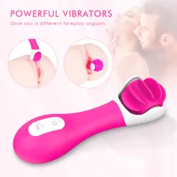 Vibratore stimola clitoride + lingue 13,6 cm Vibratore stimola clitoride + lingue 13,6 cm
