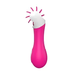Vibratore stimola clitoride + lingue 13,6 cm Vibratore stimola clitoride + lingue 13,6 cm