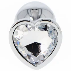 Plug anale metallo cuore chiaro Small 6 cm Plug anale metallo cuore chiaro Small 6 cm