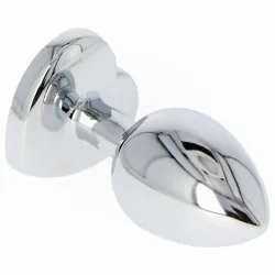 Plug anale metallo cuore chiaro Small 6 cm Plug anale metallo cuore chiaro Small 6 cm