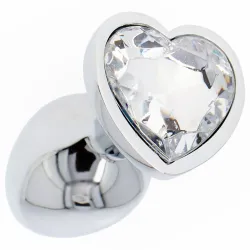 Plug anale metallo cuore chiaro Small 6 cm Plug anale metallo cuore chiaro Small 6 cm