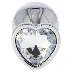 Plug anale metallo cuore chiaro Medium 7 cm Plug anale metallo cuore chiaro Medium 7 cm