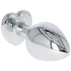 Plug anale metallo cuore chiaro Medium 7 cm Plug anale metallo cuore chiaro Medium 7 cm