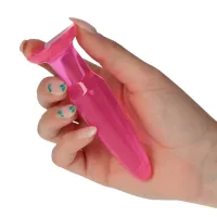 Buttplug small rosa trasparente 11,5 cm