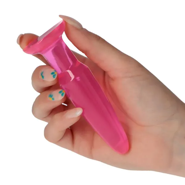 Buttplug small rosa trasparente 11,5 cm