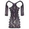 Abitino sexy a rete con lacci laterali nero Abitino sexy a rete con lacci laterali nero