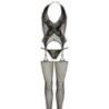 Tuta bodystocking a rete fine nera Tuta bodystocking a rete fine nera