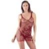 Mini abito sexy a rete rosso donna Mini abito sexy a rete rosso donna