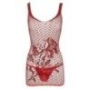 Mini abito sexy a rete rosso donna Mini abito sexy a rete rosso donna