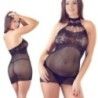 Abito mini sexy a rete nero Abito mini sexy a rete nero