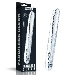 Dildo doppio flessibile trasparente 30 cm Dildo doppio flessibile trasparente 30 cm