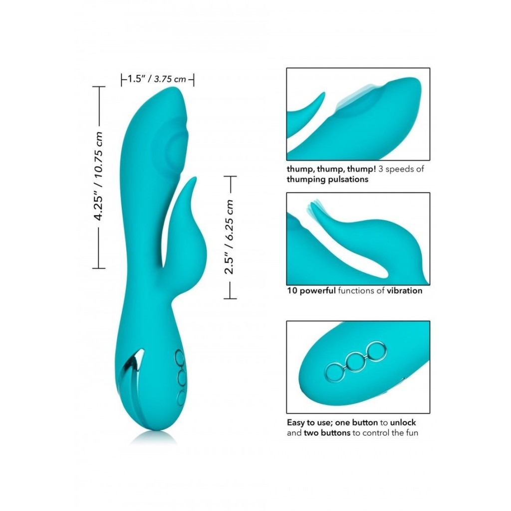 Vibratore rabbit vaginale doppio in silicone dildo fallo vibrante con stimolatore clitoride