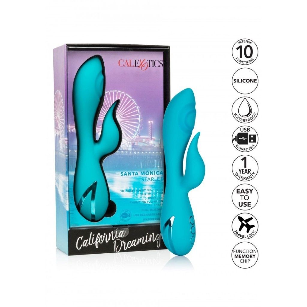 Vibratore rabbit vaginale doppio in silicone dildo fallo vibrante con stimolatore clitoride