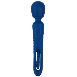 Vibratore Wand 2 in 1 con lingua blu 24 cm Vibratore Wand 2 in 1 con lingua blu 24 cm
