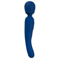 Vibratore Wand 2 in 1 con lingua blu 24 cm Vibratore Wand 2 in 1 con lingua blu 24 cm