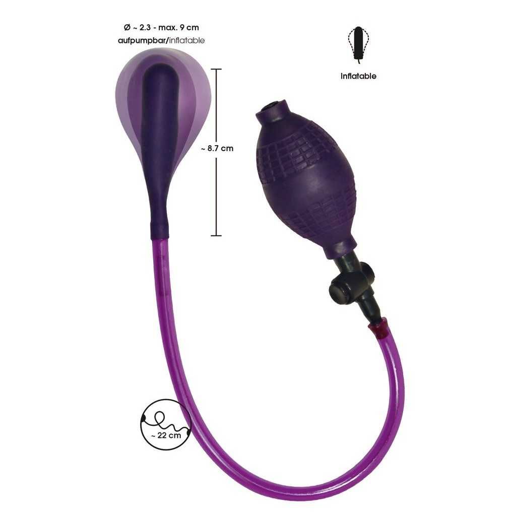 Fallo anale gonfiabile anal balloon pump up purple