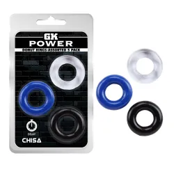 Kit 3 Anelli per pene Donut Kit 3 Anelli per pene Donut