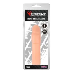 Guaina pene indossabile pelle chiara 17 cm Guaina pene indossabile pelle chiara 17 cm