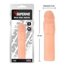 Guaina pene indossabile pelle chiara 17 cm Guaina pene indossabile pelle chiara 17 cm
