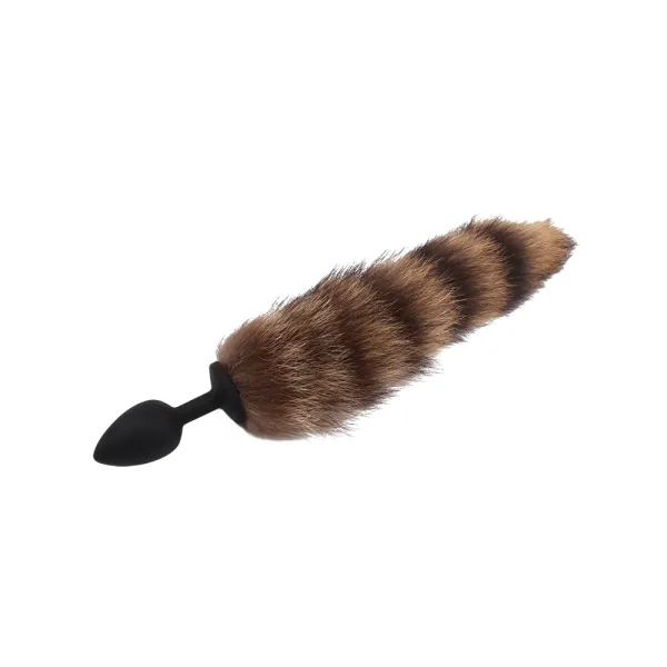 Plug anale silicone coda striata 34 cm