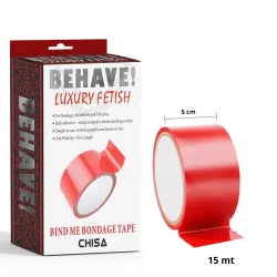 Nastro BDSM costrittivo rosso lucido 15 mt Nastro BDSM costrittivo rosso lucido 15 mt