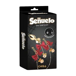 Kit buttplug e pinze capezzoli rosso Kit buttplug e pinze capezzoli rosso