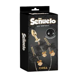 Kit buttplug e pinze capezzoli nero Kit buttplug e pinze capezzoli nero