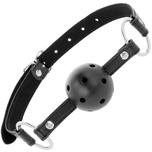 Ball gag traspirante nera bdsm