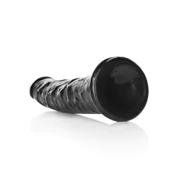 Dildo realistico slim ventosa 17,5 cm nero Dildo realistico slim ventosa 17,5 cm nero