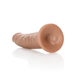 Dildo realistico slim ventosa 17,5 cm mulatto Dildo realistico slim ventosa 17,5 cm mulatto