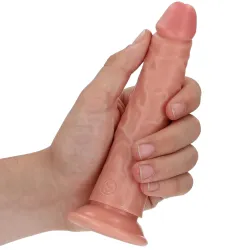 Dildo realistico slim ventosa 17,5 cm chiaro Dildo realistico slim ventosa 17,5 cm chiaro