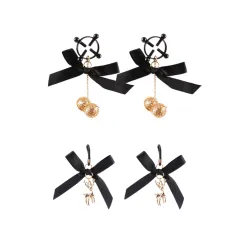 Set 2 coppie strizza e stringi capezzoli nero Set 2 coppie strizza e stringi capezzoli nero
