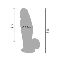 Fallo Realistico Inferno pelle chiara 22 cm Fallo Realistico Inferno pelle chiara 22 cm