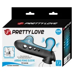 Guaina prolunga pene silicone 18,4 cm nera Guaina prolunga pene silicone 18,4 cm nera