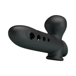 Guaina prolunga pene silicone 18,4 cm nera Guaina prolunga pene silicone 18,4 cm nera