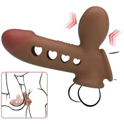 Guaina prolunga pene silicone 16 cm chiara Guaina prolunga pene silicone 16 cm chiara