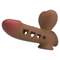 Guaina prolunga pene silicone 16 cm chiara Guaina prolunga pene silicone 16 cm chiara