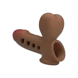 Guaina prolunga pene silicone 16 cm chiara Guaina prolunga pene silicone 16 cm chiara