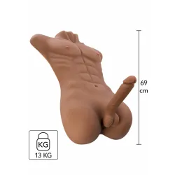 Mezzo busto realistico con fallo e ano Mezzo busto realistico con fallo e ano
