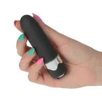 Vibratore classico Shiny Medium 11,5 cm nero