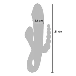 Vibratore rabbit triplo Caleona 21 cm viola Vibratore rabbit triplo Caleona 21 cm viola