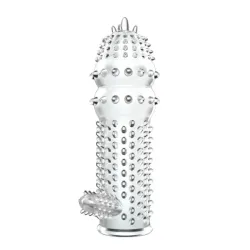 Guaina pene stimolante trasparente 12,8 cm Guaina pene stimolante trasparente 12,8 cm