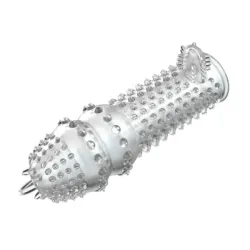 Guaina pene stimolante trasparente 12,8 cm Guaina pene stimolante trasparente 12,8 cm