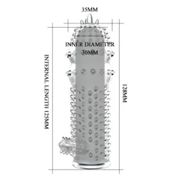 Guaina pene stimolante trasparente 12,8 cm Guaina pene stimolante trasparente 12,8 cm