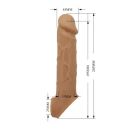 Guaina prolunga pene real morbida 20,5 cm Guaina prolunga pene real morbida 20,5 cm